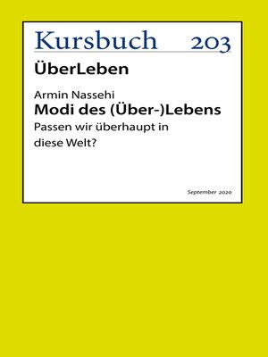 cover image of Modi des (Über-)Lebens